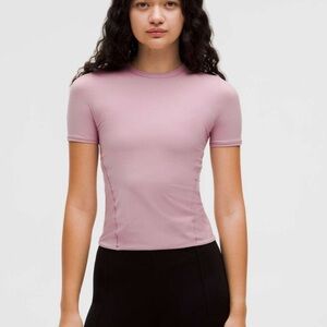 Lululemon Wundermost Ultra-Soft Nulu Hip-Length Crewneck Shirt Rose Blush 4